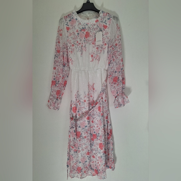 Emily Wonder Dresses & Skirts - Floral Print Long Sleeve Dress Spring Easter Dress Size M